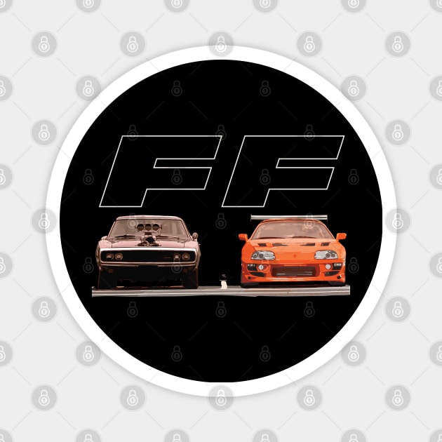 fast v8 vs fast 2j Magnet by CowtownCowboyGaming